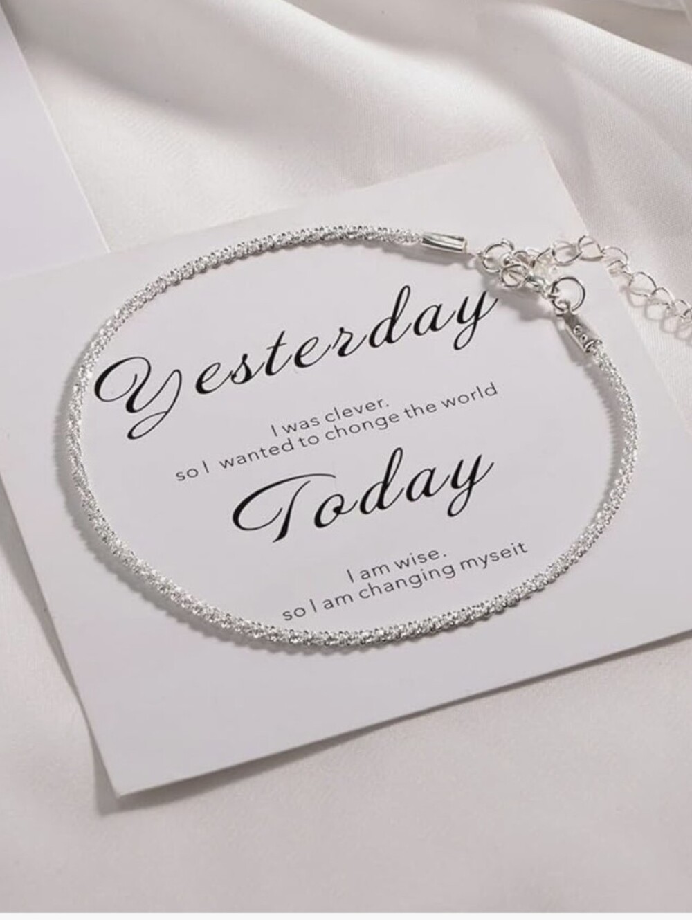 Delicate Silver Anklet